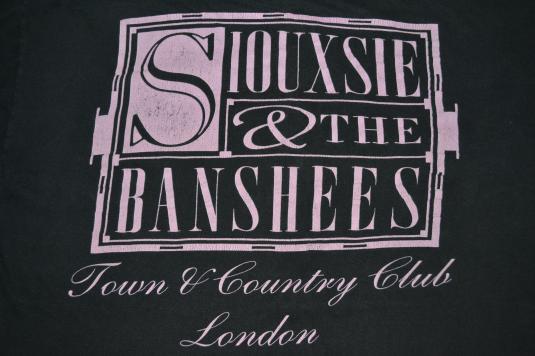 Vintage SIOUXSIE And THE BANSHEES Town & Country Club Tshirt