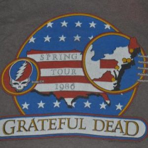 Vintage GRATEFUL DEAD Spring Tour Concert 1986 T-shirt