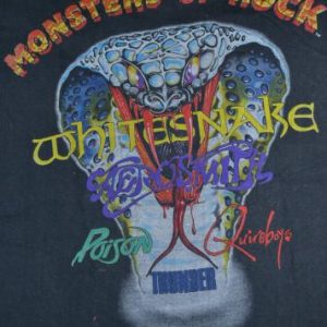 Vintage 1990 MONSTERS OF ROCK Donington T-shirt