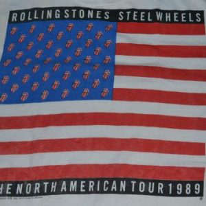 Vintage 1989 THE ROLLING STONES Steel Wheeles T-shirt