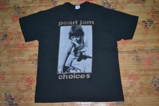 pearl jam choices s/s band tee fade xl VINTAGE 1992 PEARL JAM