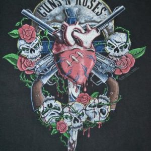 Vintage 1990 GUNS N ROSES Tour Concert promo 90s T-shirt