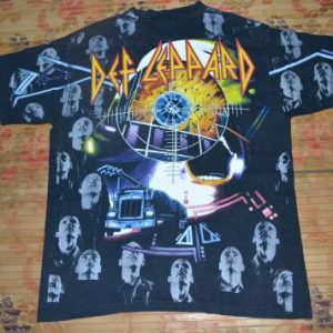 Vintage 90s DEF LEPPARD albums cover full print T-shirt