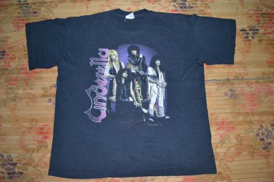 Vintage 1988 CINDERELLA Long Cold Winter Concert Tour Tshirt | Defunkd