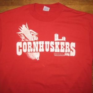 Vintage 1980's Cornhuskers farmer t-shirt, large