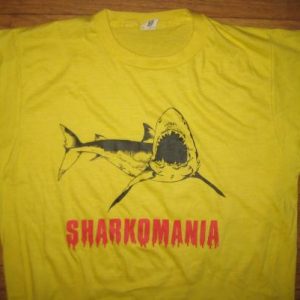 Vintage 1980's geeky Shark Hulk Hogan parody t-shirt