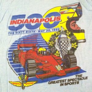 Vintage 1982 Indy 500 super soft and thin, t-shirt