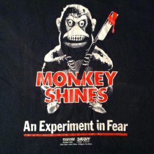 Vintage Original 1989 Monkey Shines horror movie t-shirt