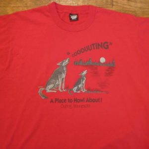 Vintage Late 1980's righteous Minnesota wolf t-shirt, XXL