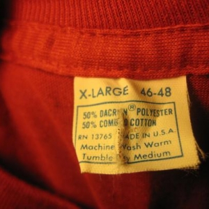 Vintage 1970's funny coaching t-shirt, soft and thin RED