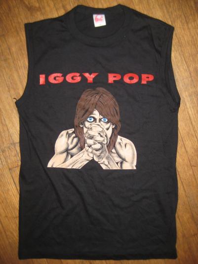 Vintage 1982 Iggy Pop sleeveless t-shirt, deadstock, S M