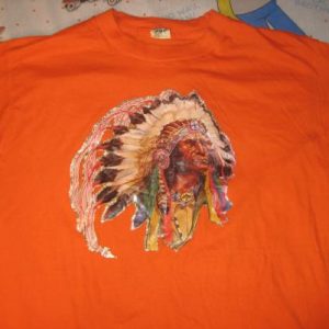 Vintage Indian head iron-on Native American t-shirt