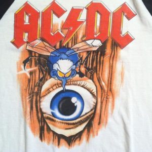 Vintage 1985 AC/DC Fly on the Wall raglan t-shirt