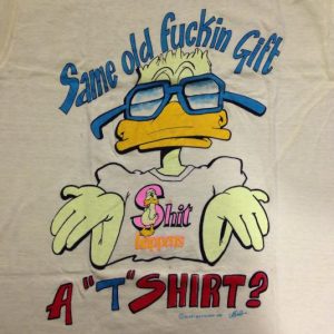 Vintage 1980's crude duck gag gift t-shirt