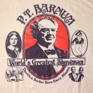 Vintage 1980's PT Barnum circus sideshow fair t-shirt