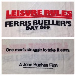 Vintage 1986 Ferris Bueller's Day Off movie promo t-shirt