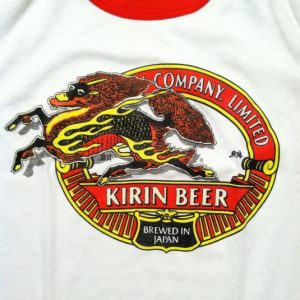 Vintage 1980's Kirin Beer Japanese ringer t-shirt