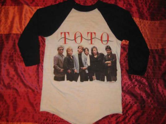 Original rare vintage 1985 TOTO raglan t-shirt