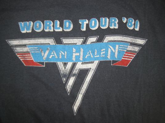 Vintage 1981 Van Halen world tour t-shirt