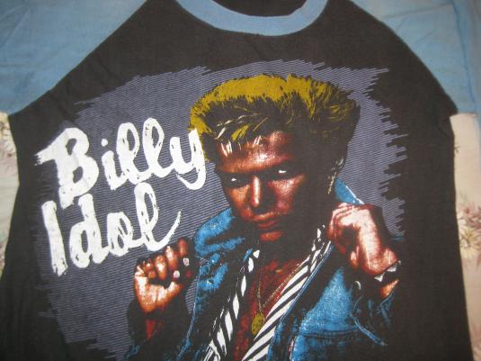 1980s Billy Idol vintage raglan t-shirt, S M