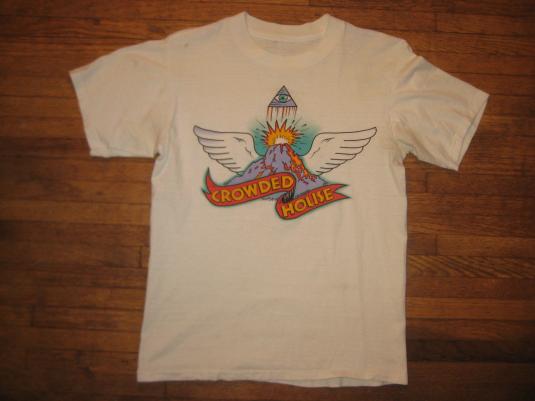 Vintage 1987 Crowded House concert t-shirt, M-L