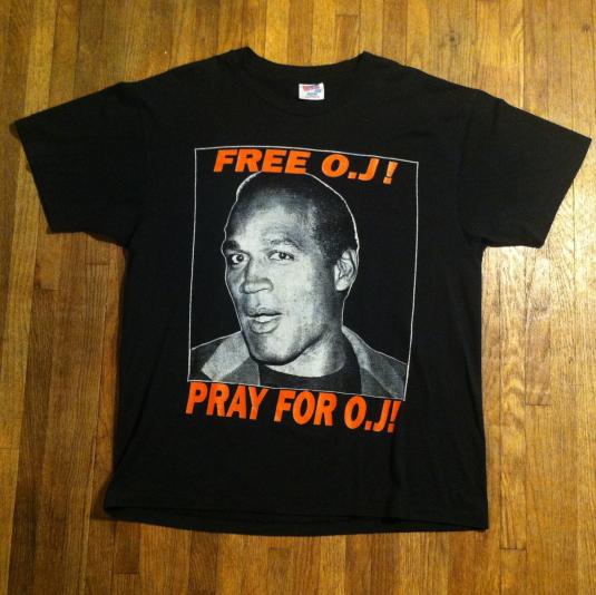 Vintage 1990’s FREE OJ SIMPSON murder trial t-shirt