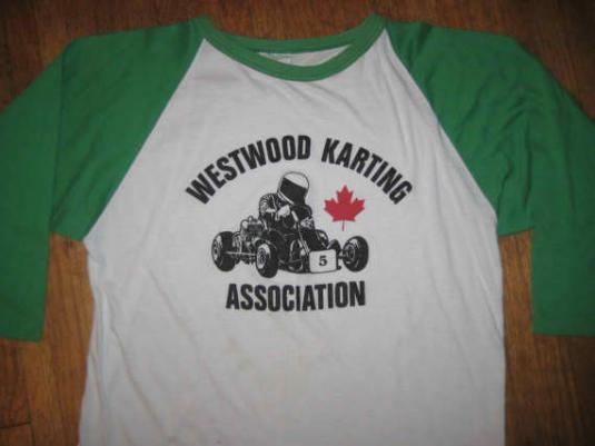 Vintage 1980’s Canadian kart racing raglan t-shirt, L XL