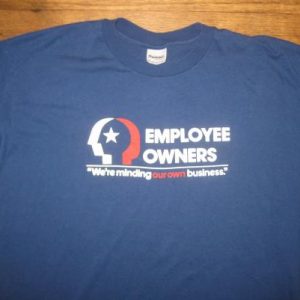 Vintage 1980's co-op business t-shirt, employee owners