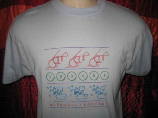 Vintage 1980’s MO lottery t-shirt, soft and thin, L XL