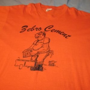 Vintage 1970's "Zebro Cement" t-shirt, soft and thin