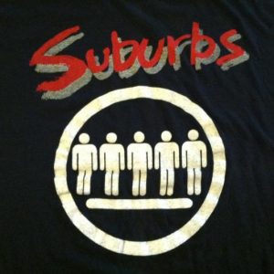 Vintage 1980's The Suburbs, new wave post-punk band t-shirt