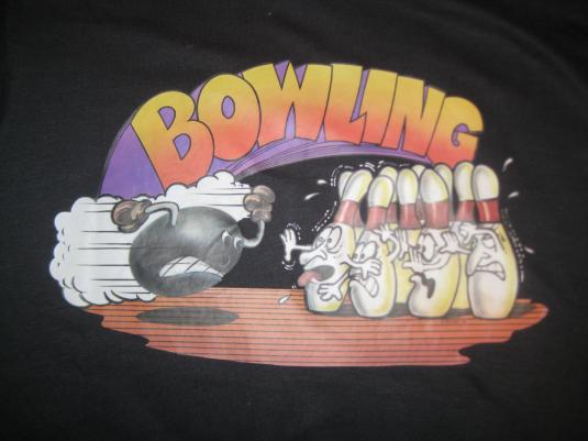 Vintage 1980s Bowling iron-on t-shirt, M L