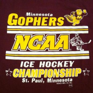 Vintage 1980's University of Minnesota IceHockey t-shirt