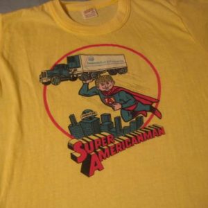 Vintage 1980's cute low budget Superman t-shirt, SOFT THIN