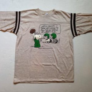 Vintage 1970's Charlie Brown Snoopy Peanuts football t-shirt