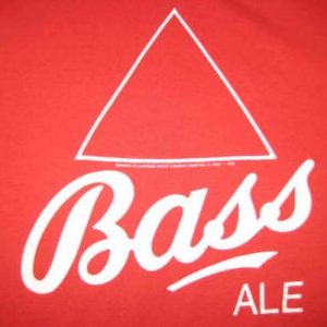 Vintage 80's Bass t-shirt, M L, soft and thin