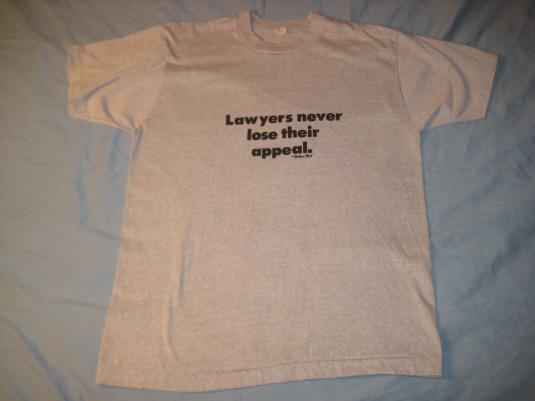 Vintage 1980's Funny lawyer t-shirt, Screen Stars