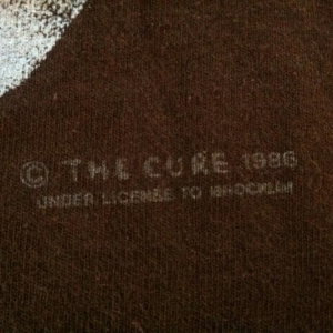 Vintage 1980's The Cure t-shirt