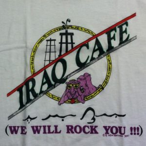 Vintage 1991 Iraq Cafe camel t-shirt