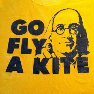 Vintage 1970's Benjamin Franklin go fly a kite t-shirt