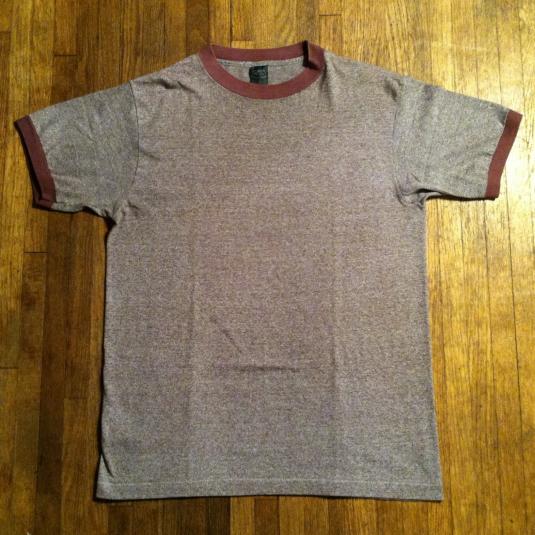 Vintage 1980’s heather brown blank ringer t-shirt