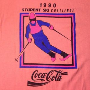 Vintage 1990 Coca Cola Coke ski challenge t-shirt