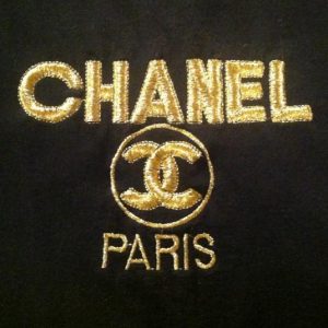Vintage late 80's, early 90's gold thread Chanel t-shirt