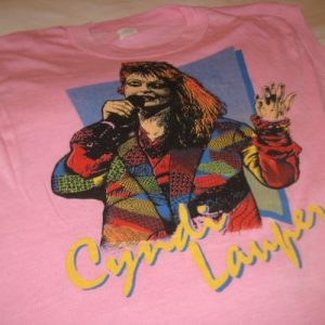 Vintage 1980's Cyndi Lauper sleeveless t-shirt, soft & thin