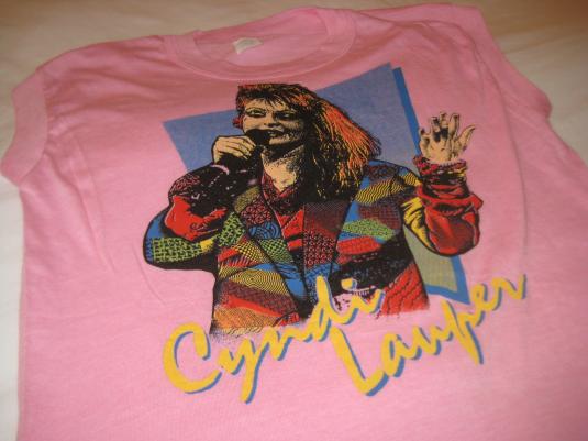Vintage 1980's Cyndi Lauper sleeveless t-shirt, soft & thin | Defunkd