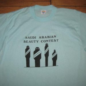 vintage 1980's "Saudi Arabian Beauty Contest" t-shirt