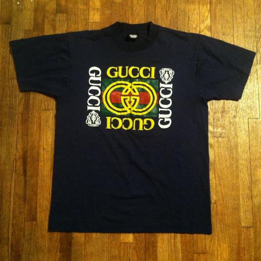 Vintage late 80’s, early 90’s Gucci puffy ink t-shirt | Defunkd