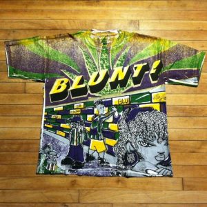 Vintage 1990's BLUNT hip hop all-over print t-shirt