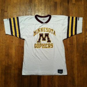 Vintage 1980's MN Gophers football jersey style t-shirt