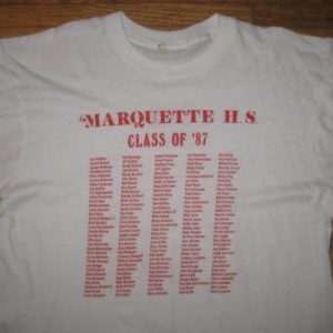 Vintage 1987 Marquette High School graduating class t-shirt